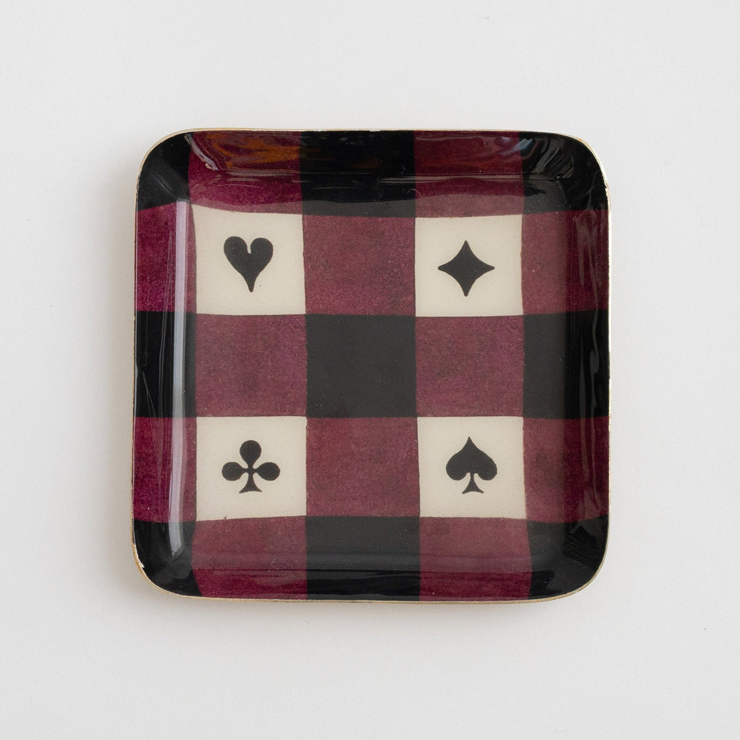 Roomytown Home Small Square Enamel Tray - House of Suits