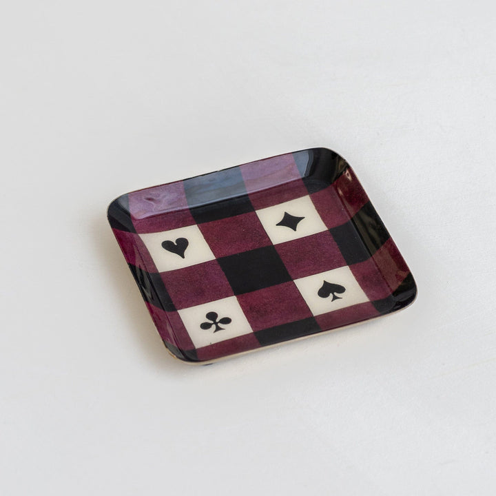 Roomytown Home Small Square Enamel Tray - House of Suits