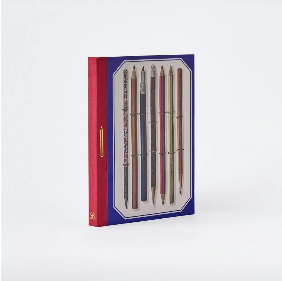 Roomytown Paper Vintage Pencils A5 Lay Flat Journal