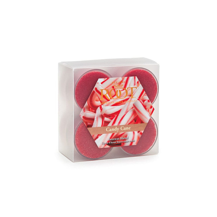 Root Candles Tealights Candy Cane Beeswax Blend Tealights