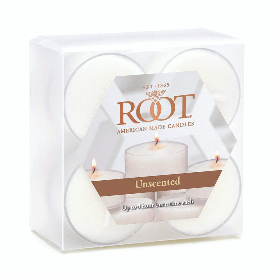 Root Candles Votive Unscented Beeswax Blend Tealights - Box of 8