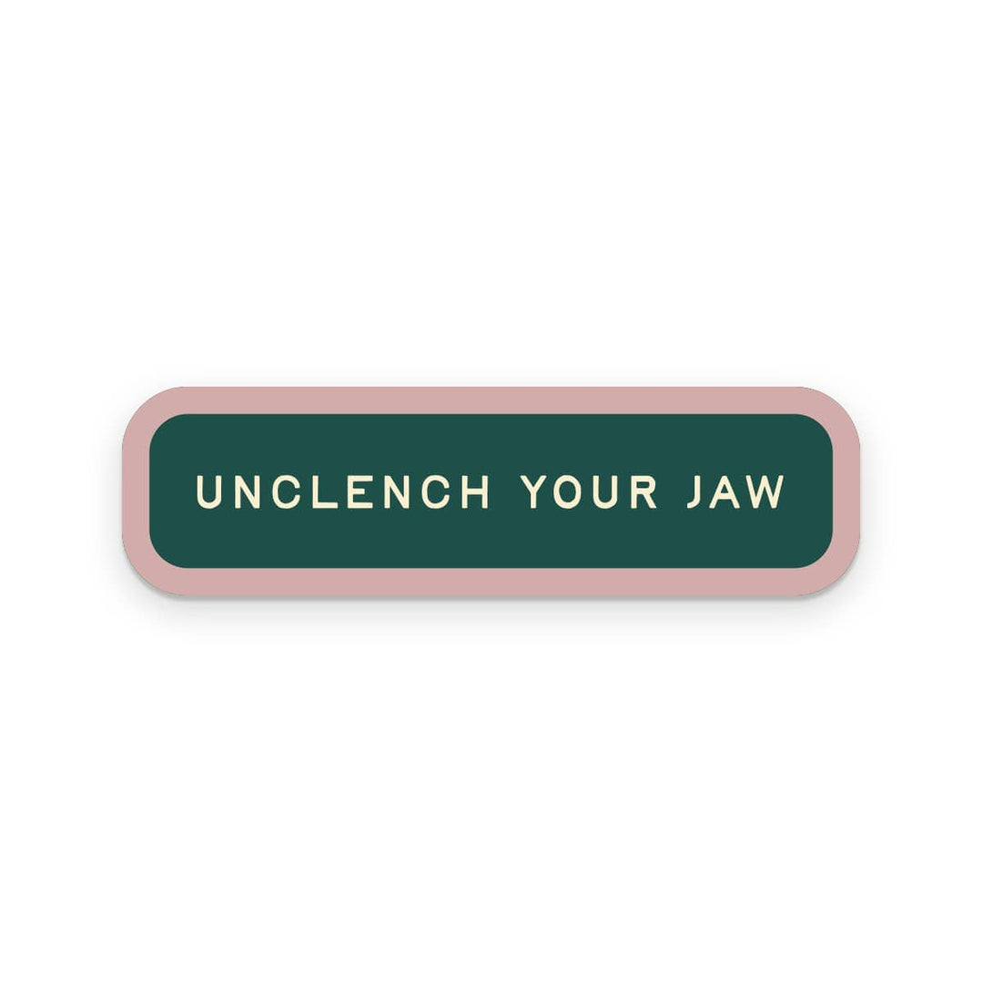 Ruff House Print Shop Cards Unclench Your Jaw Sticker