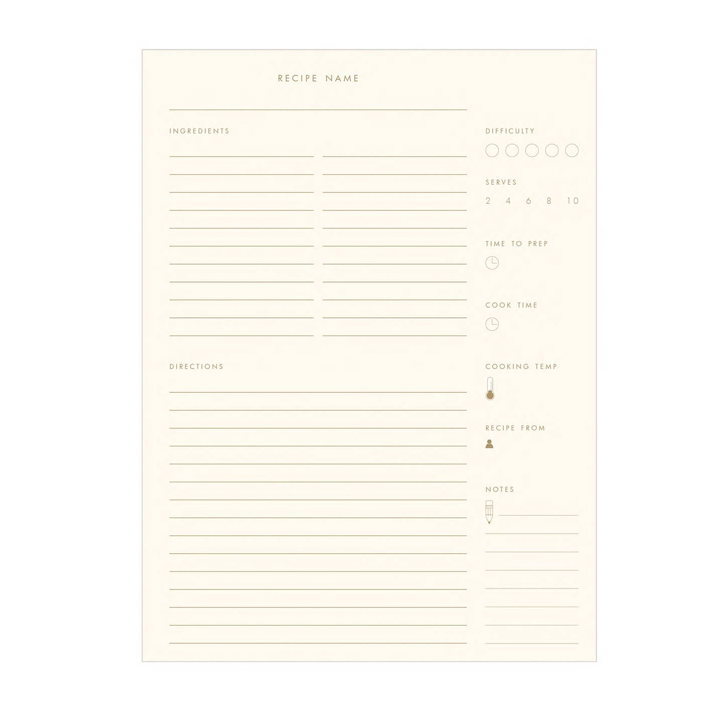 Ruff House Print Shop Home Classic Frame Recipe Book