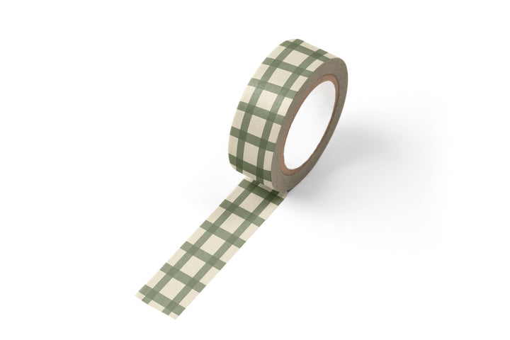 Ruff House Print Shop paper Gingham Washi Tape - Moss