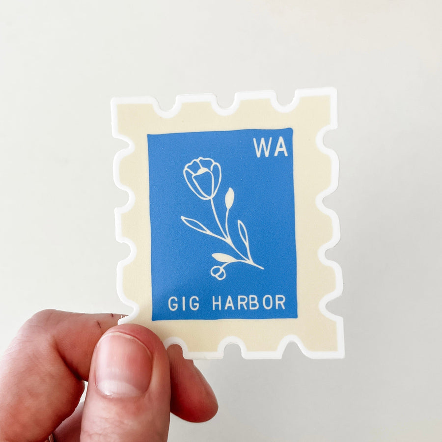 Ruff House Print Shop Sticker Gig Harbor, Washington City Stamp Stickers