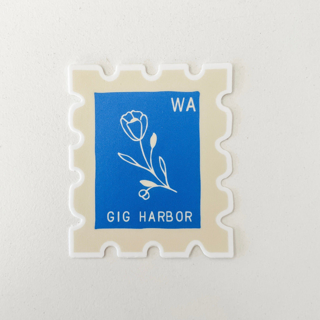 Ruff House Print Shop Sticker Gig Harbor, Washington City Stamp Stickers