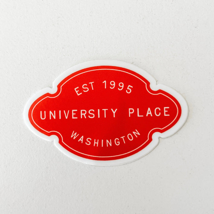 Ruff House Print Shop Sticker University Place, Washington Name Plate Stickers