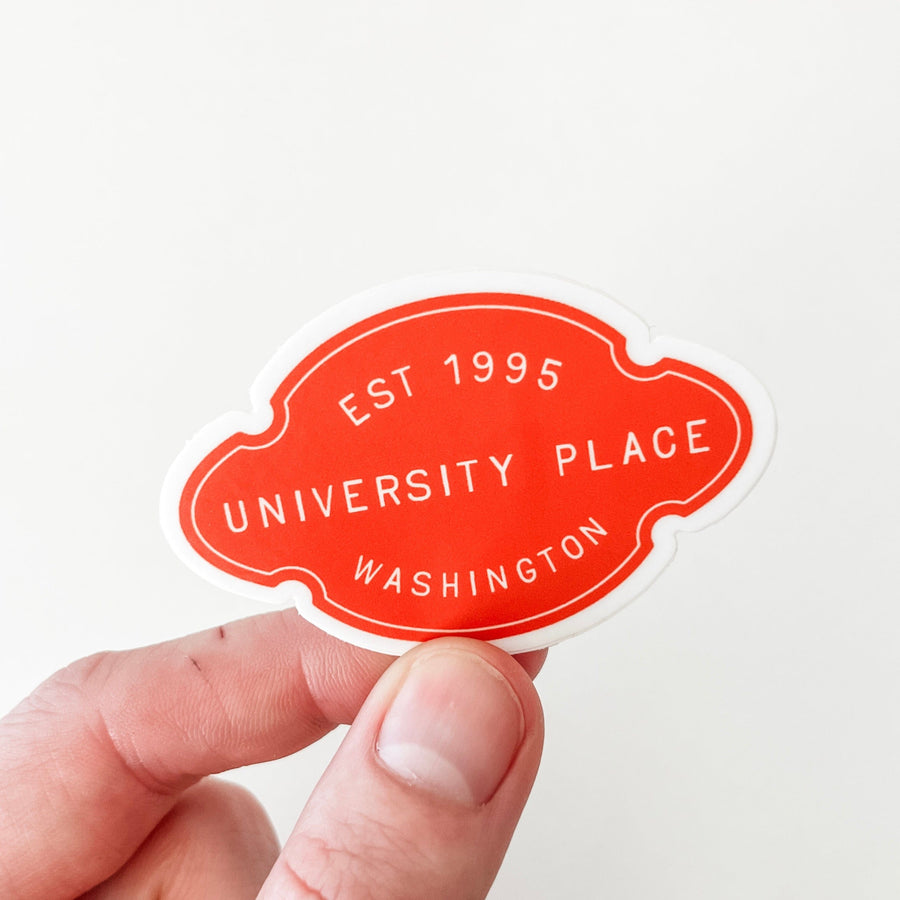 Ruff House Print Shop Sticker University Place, Washington Name Plate Stickers