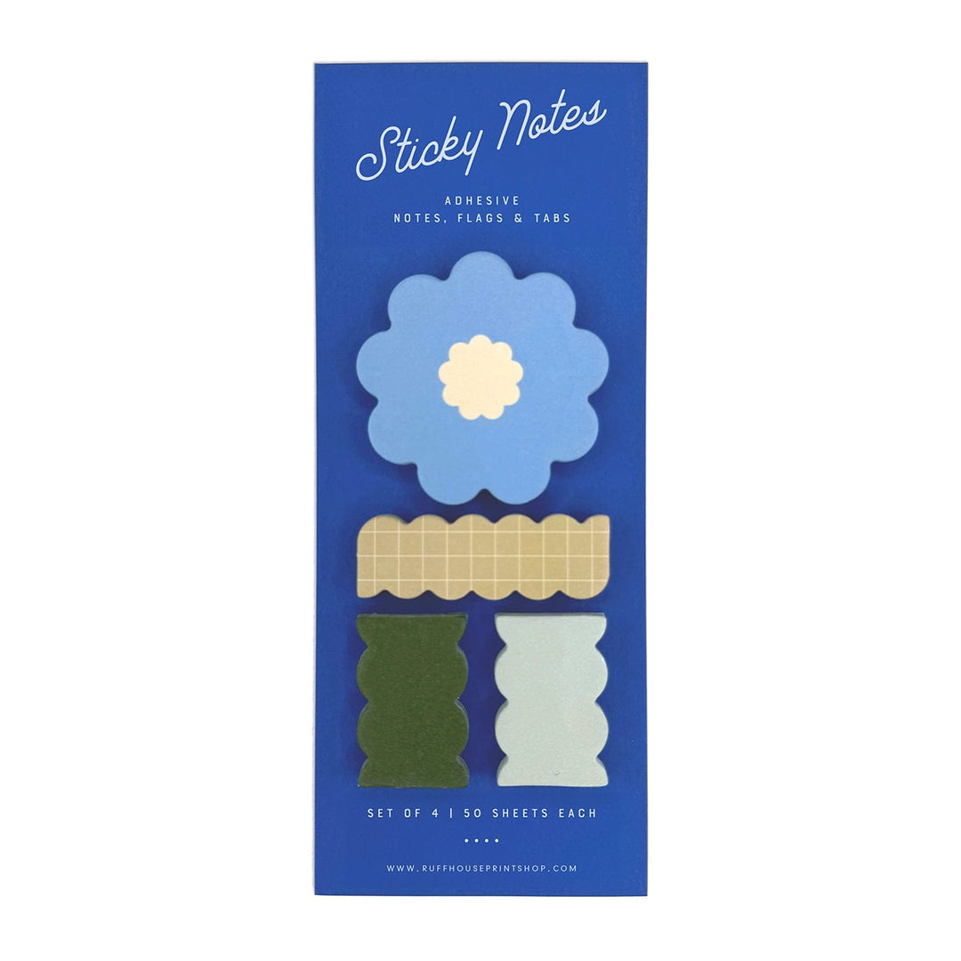 Ruff House Print Shop Sticky Notes Flower Sticky Note Set - Page Flags and Tabs