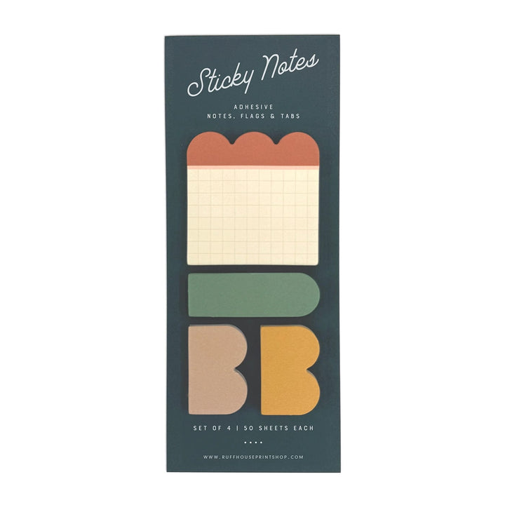 Ruff House Print Shop Sticky Notes Grid Sticky Note Set - Page Flags and Tabs