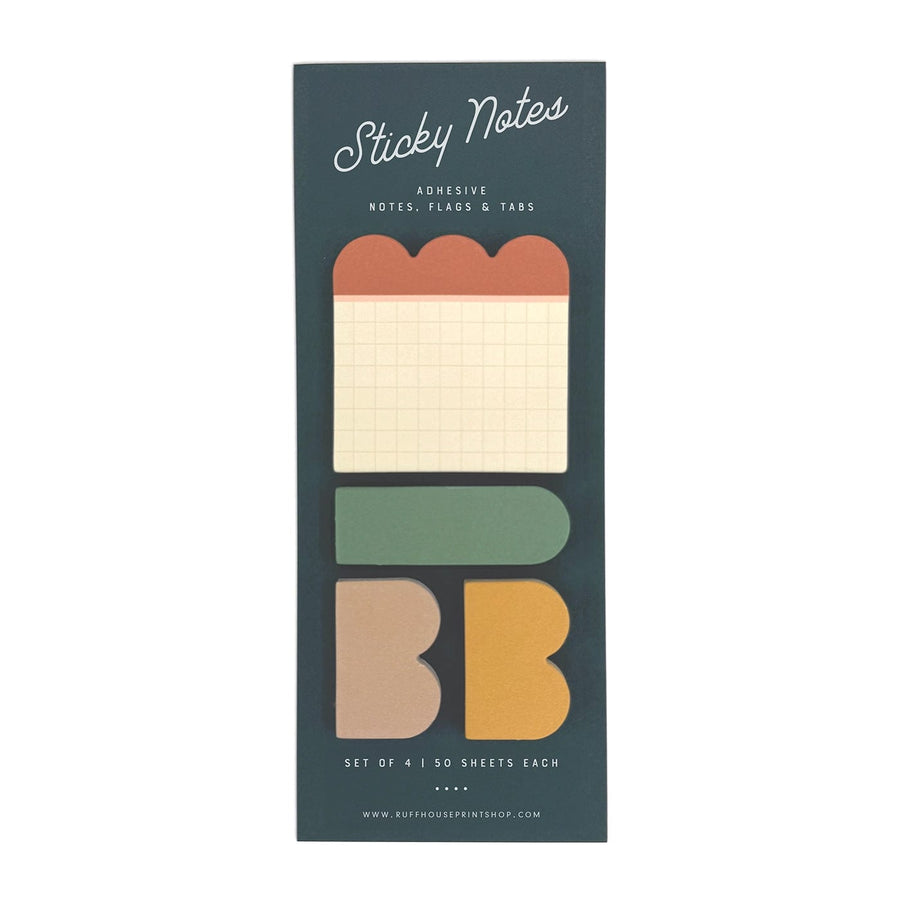 Ruff House Print Shop Sticky Notes Grid Sticky Note Set - Page Flags and Tabs