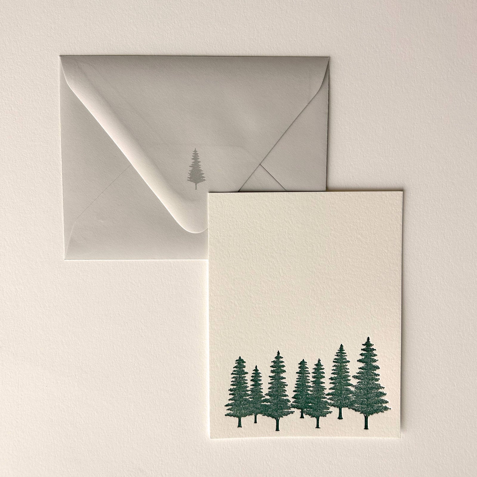 Rust Belt Love Paperie Boxed Cards Evergreen Flat Card Pack- Letterpress