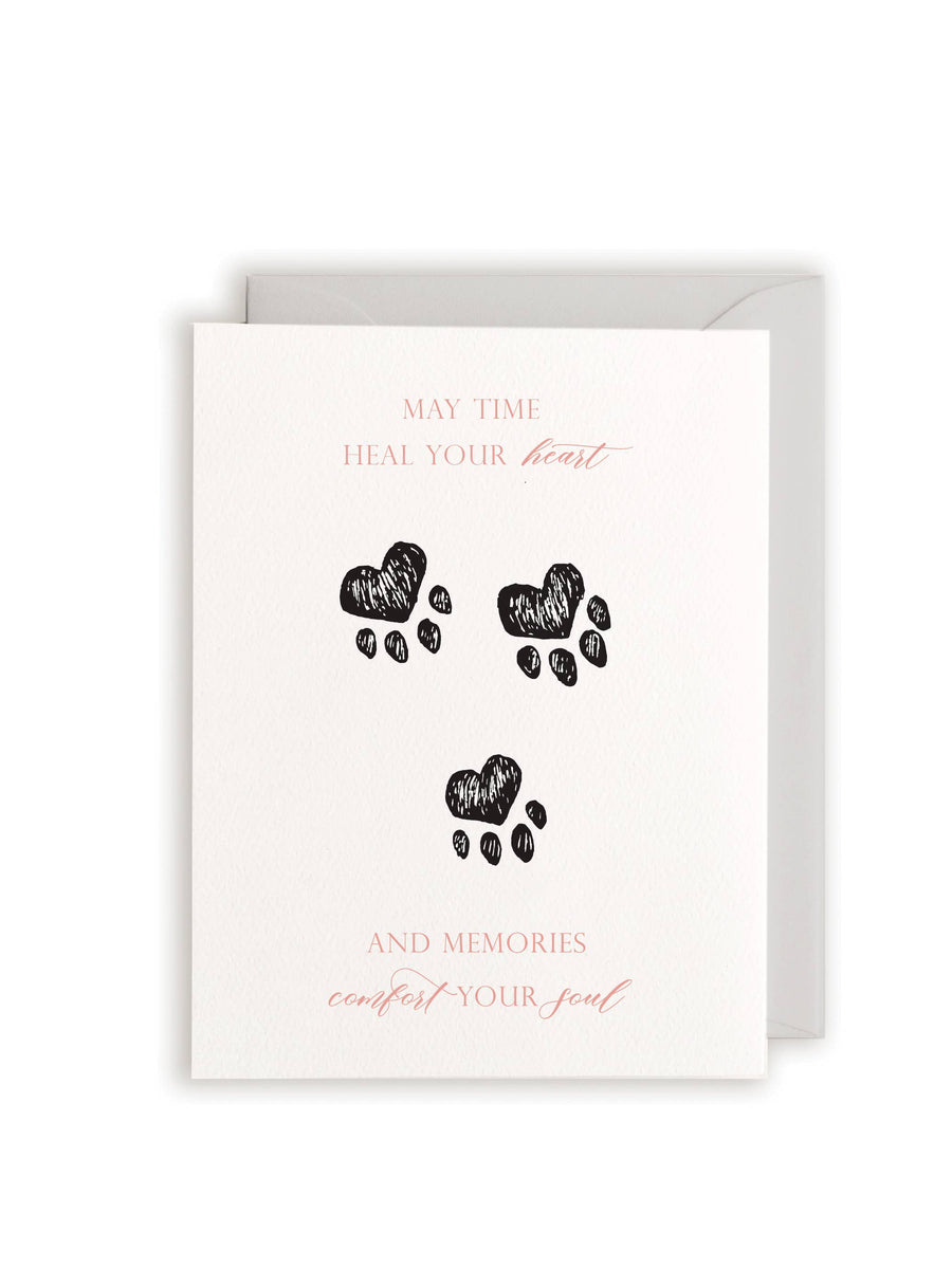 Rust Belt Love Paperie Card May Time Heal Your Heart Pet Sympathy Letterpress Card