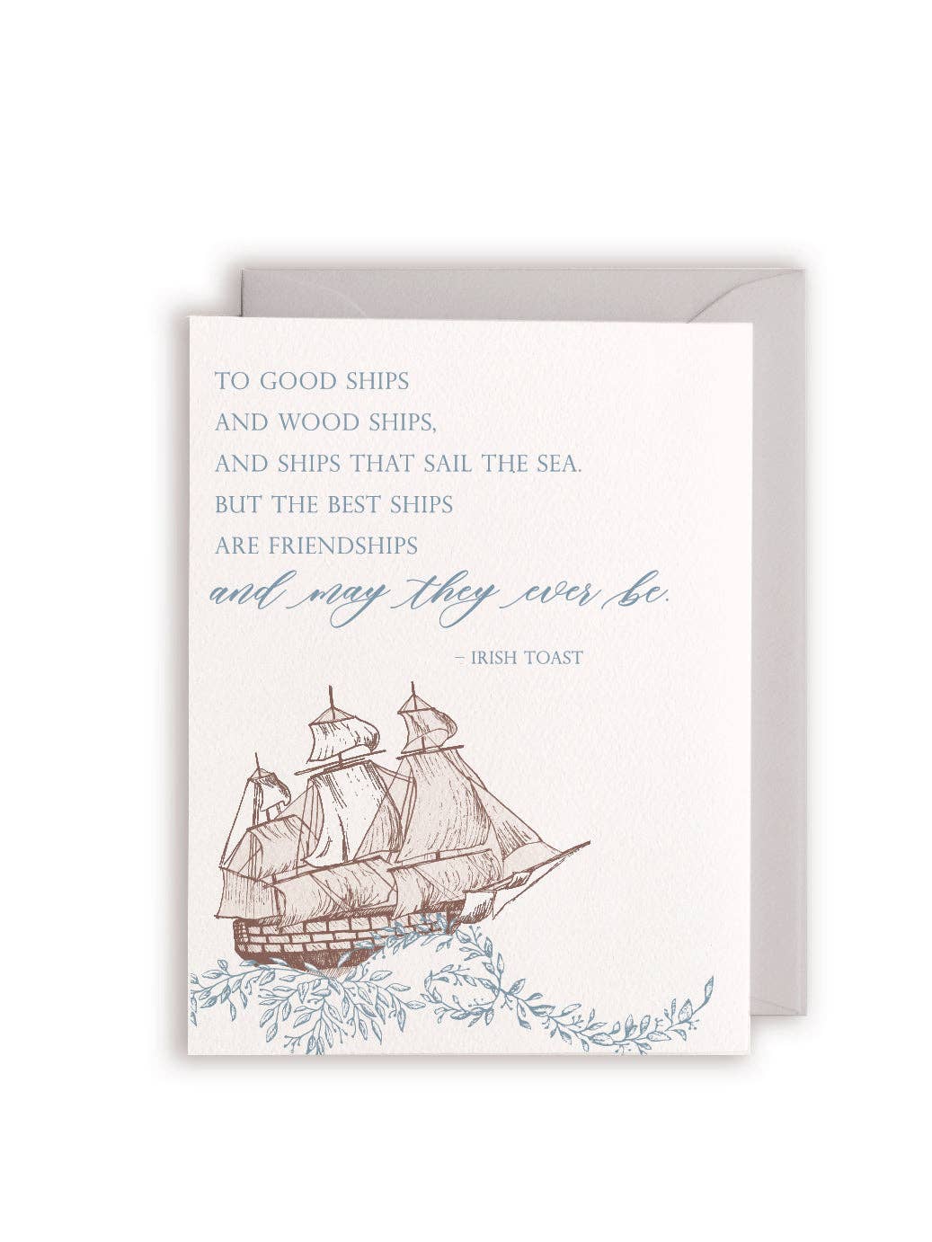 Rust Belt Love Paperie Card The Best Ships Are Friendships Letterpress Greeting Card