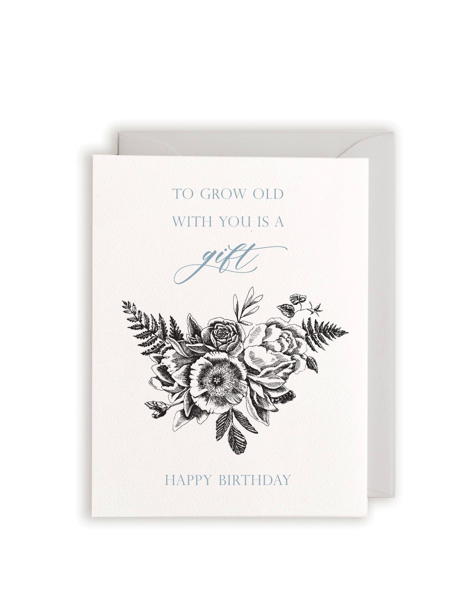 Rust Belt Love Paperie Card To Grow Old With You Is A Gift, Happy Birthday Card