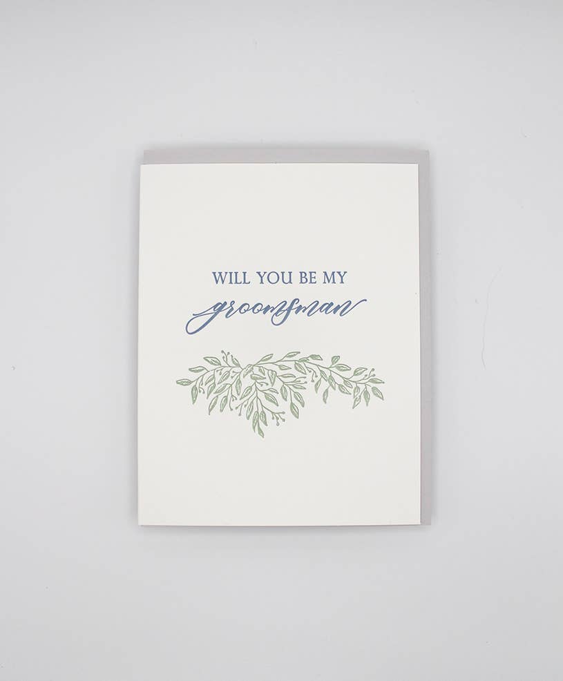 Rust Belt Love Paperie Cards Be My Groomsman Letterpress Greeting Card