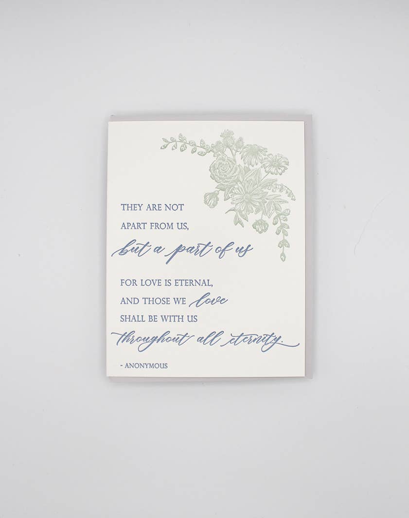 Rust Belt Love Paperie Cards Sympathy Letterpress Card with Anonymous Literary Quote