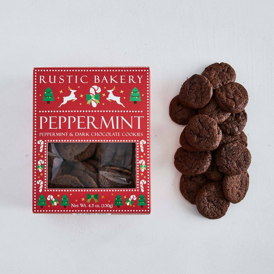 Rustic Bakery Food and Beverage Peppermint and Dark Chocolate Cookies