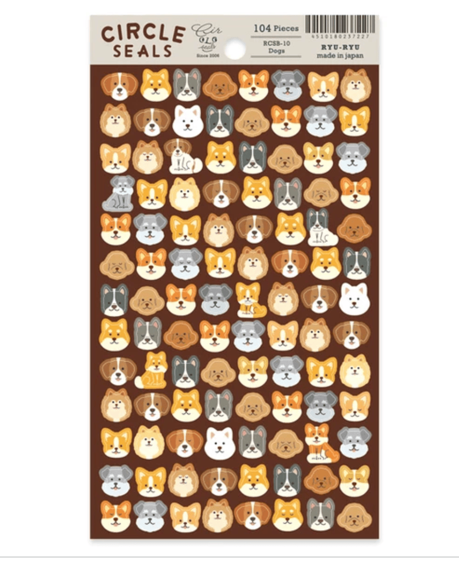 RYU-RYU Cards Sheet of Dogs - Made in Japan
