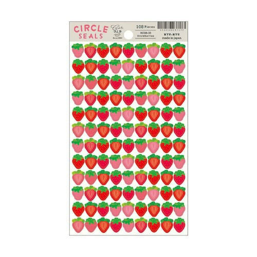 RYU-RYU Cards Sheet of Strawberry Stickers - Made in Japan