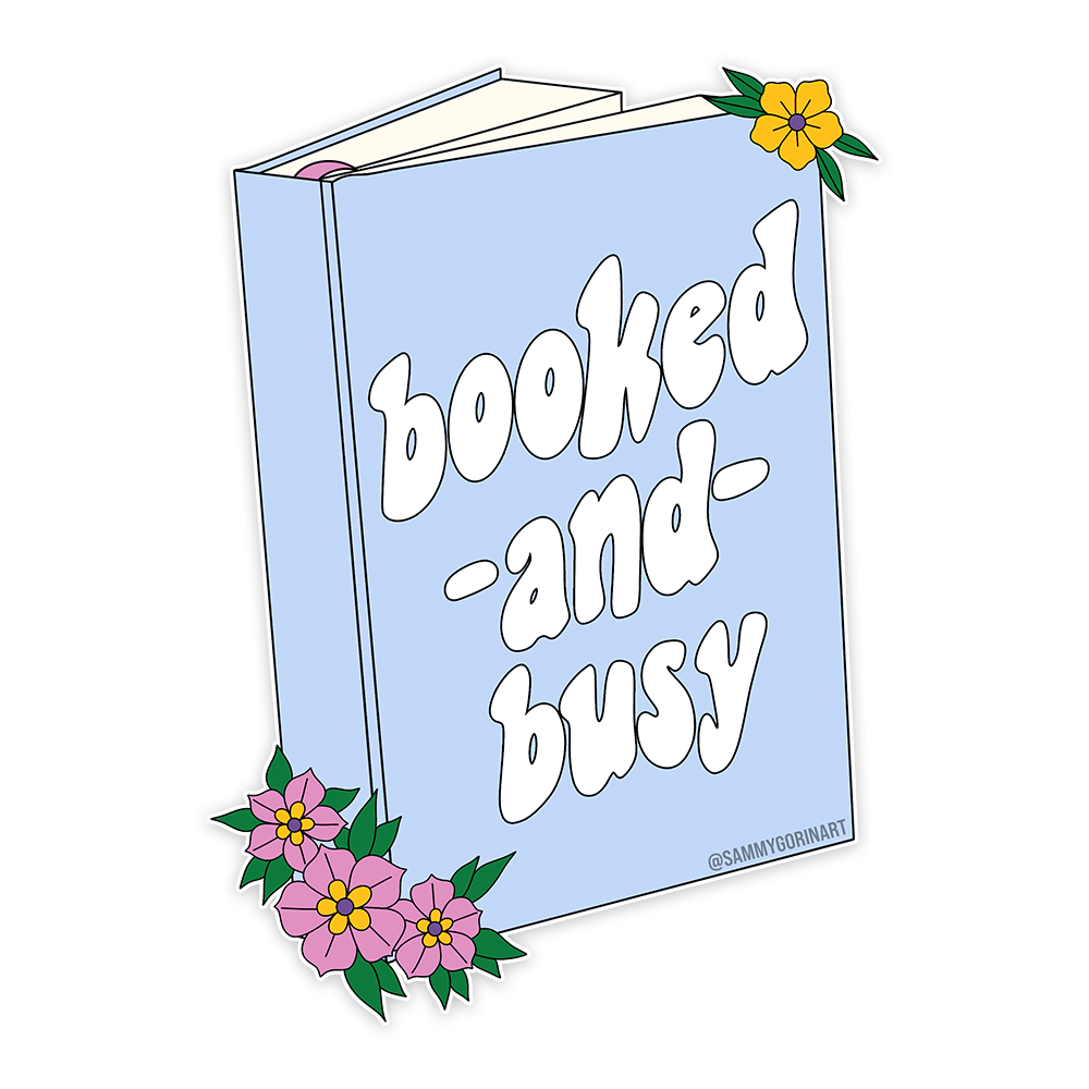 Sammy Gorin LLC Cards Booked and Busy Sticker