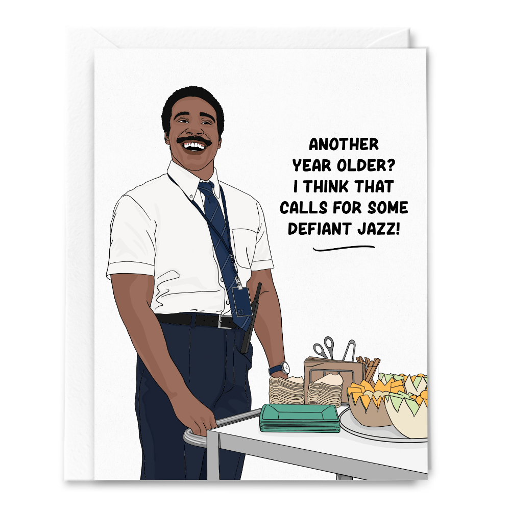Sammy Gorin LLC Cards Defiant Jazz Severance Birthday Card