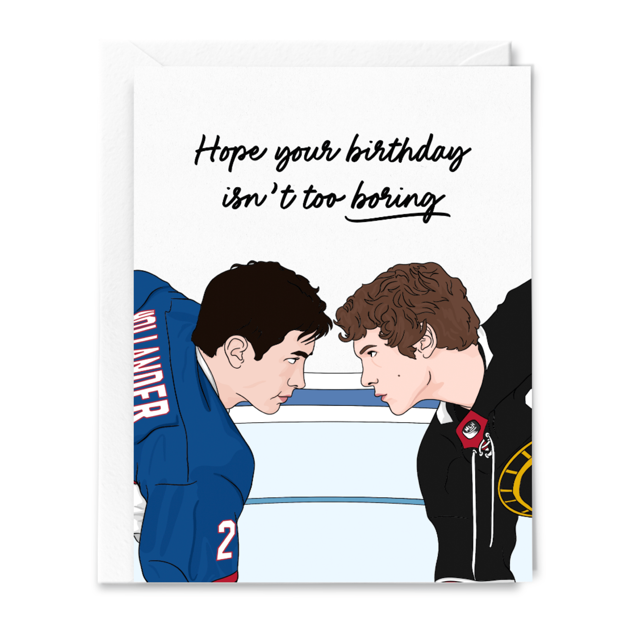 Hope Your Birthday Isn't Too Boring Heated Hockey Card – Paper Luxe
