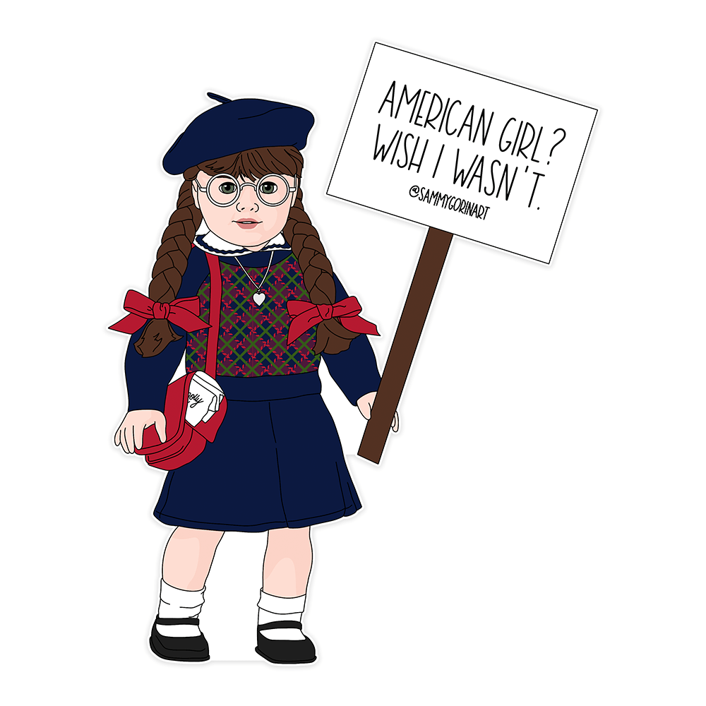Sammy Gorin LLC Cards Molly Wish I Wasn’t American Girl Sticker