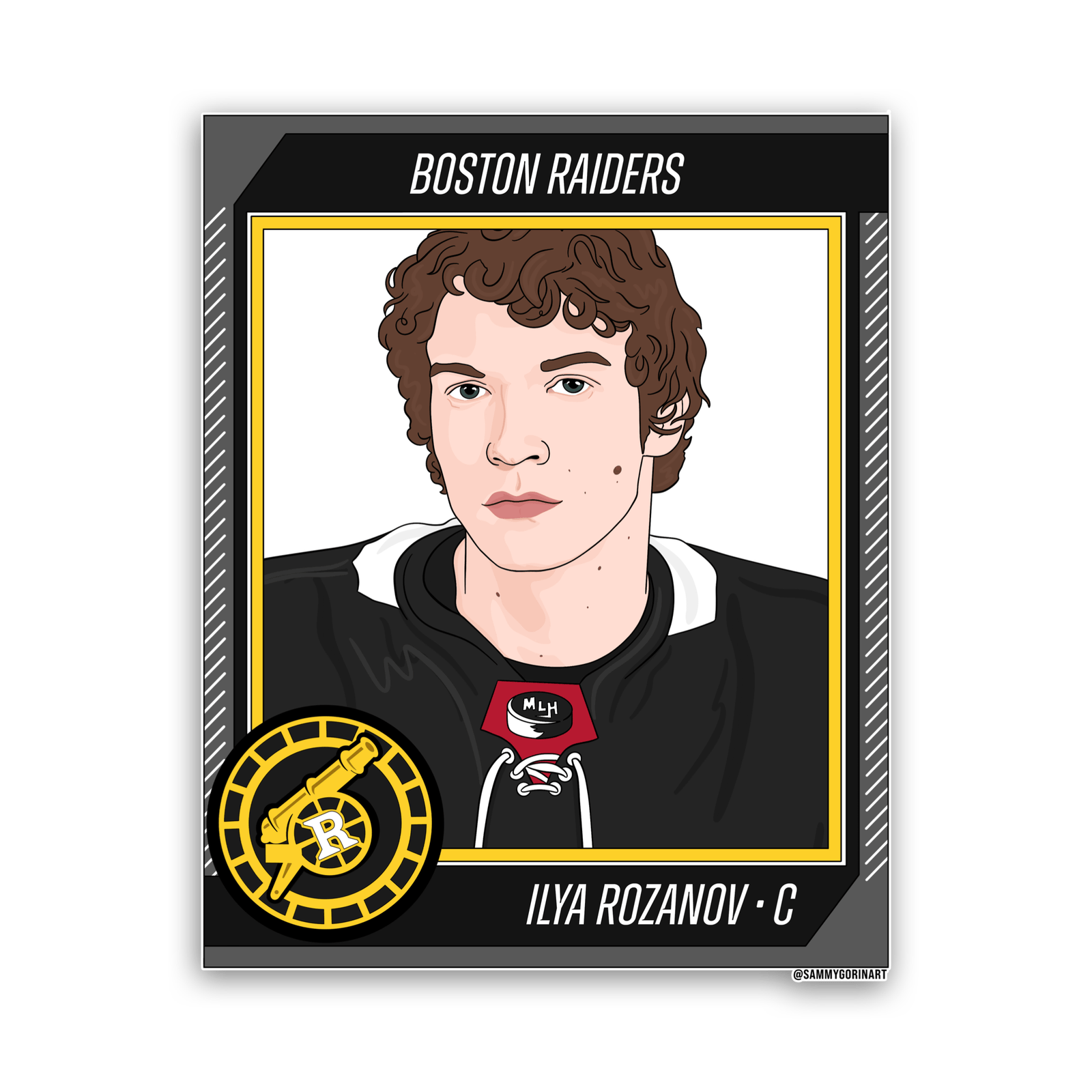 Sammy Gorin LLC Cards Roz Hockey Trading Card Sticker