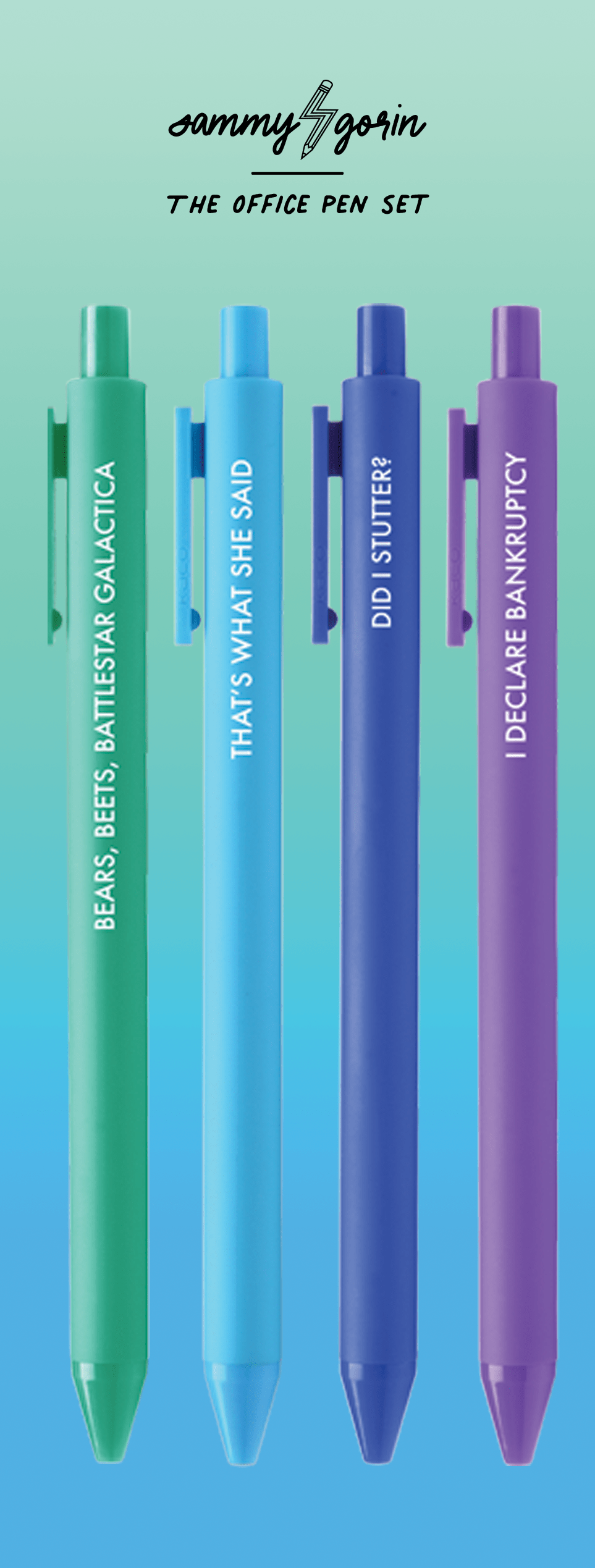 Sammy Gorin LLC Paper The Office Gel Pen Set
