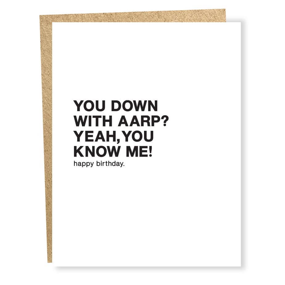 Sapling Press AARP Birthday Card