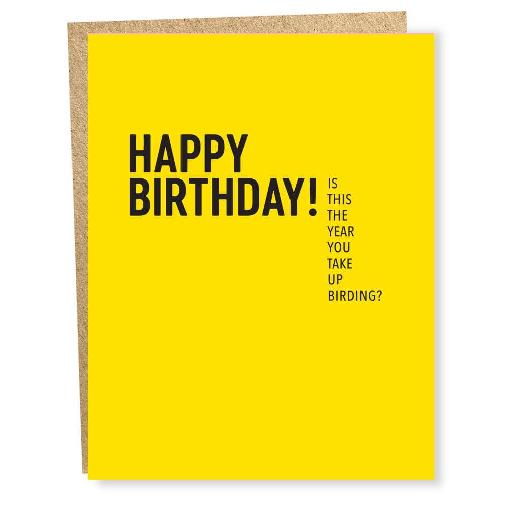 Sapling Press Birding Birthday Card
