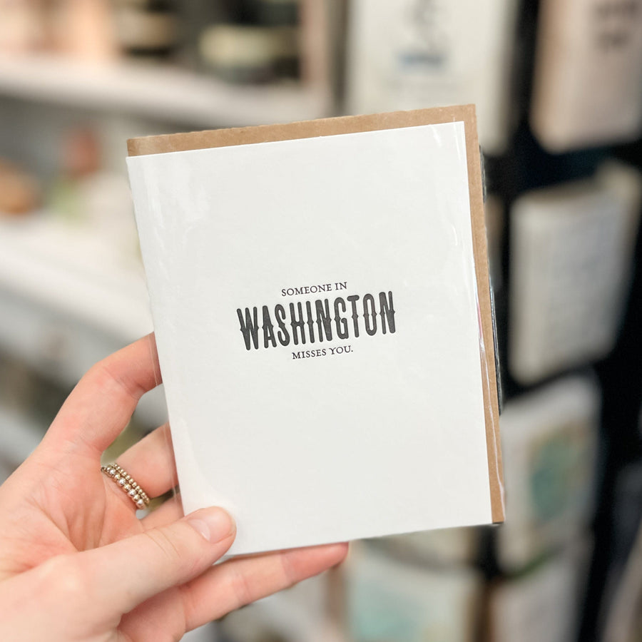 Sapling Press Cards Someone in Washington Misses You Card