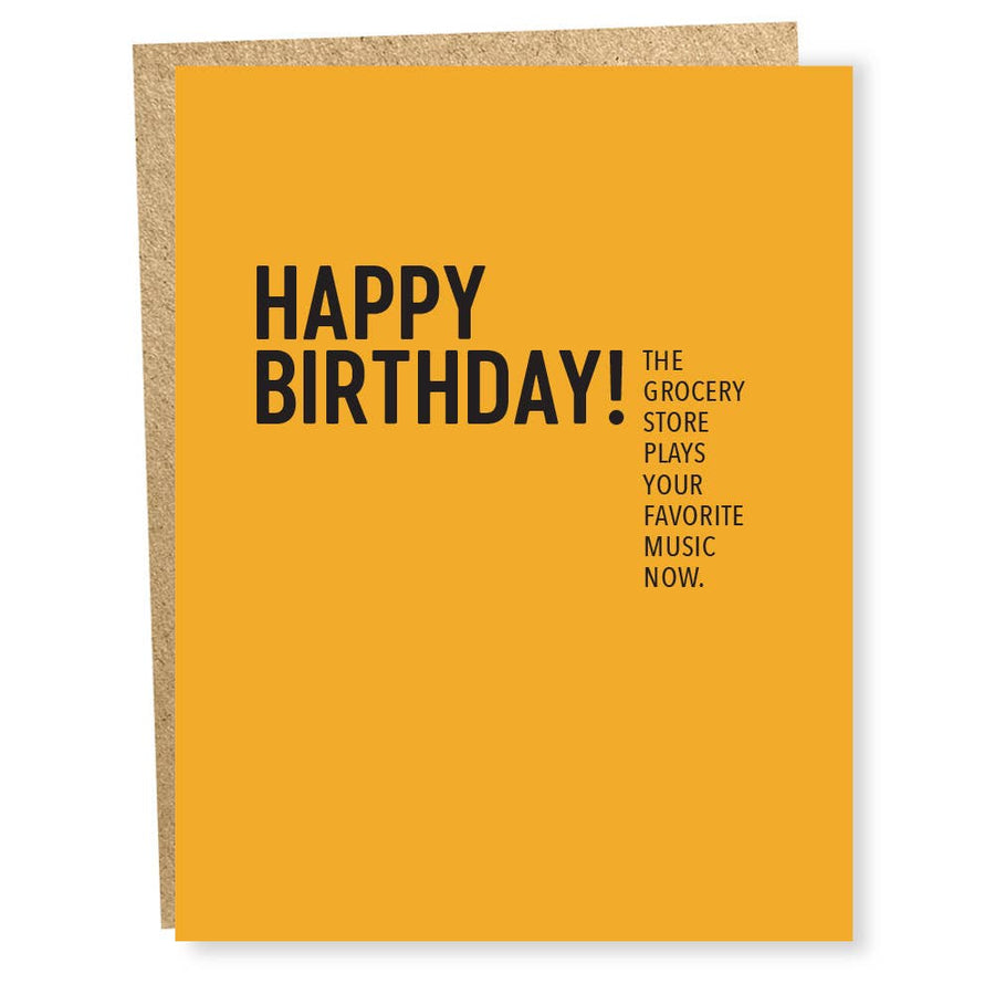 Sapling Press Grocery Store Birthday Card