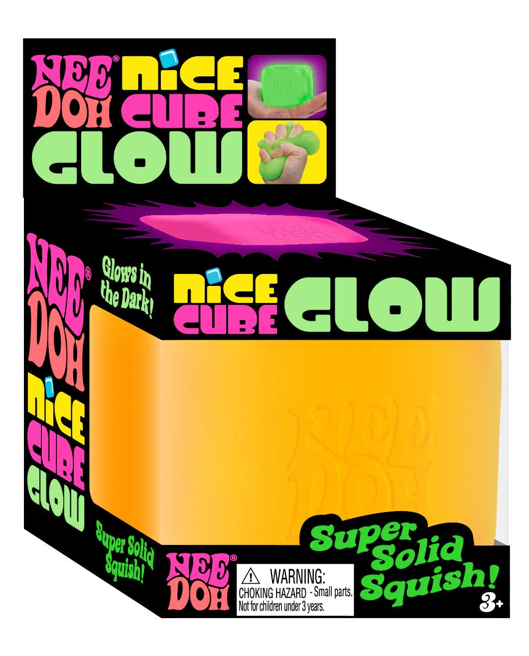 Schylling Sensory Toy Orange Glow Nice Cube NeeDoh | Schylling