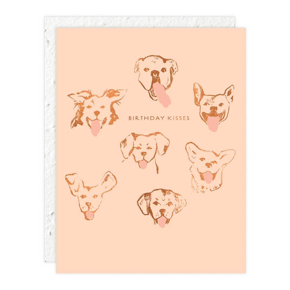 Seedlings Card Dog Kisses - Birthday Card