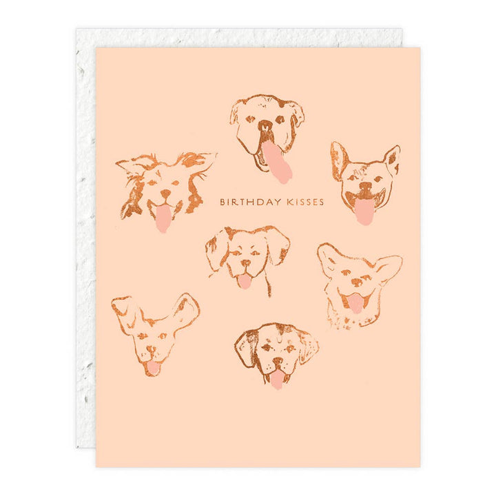 Seedlings Card Dog Kisses - Birthday Card