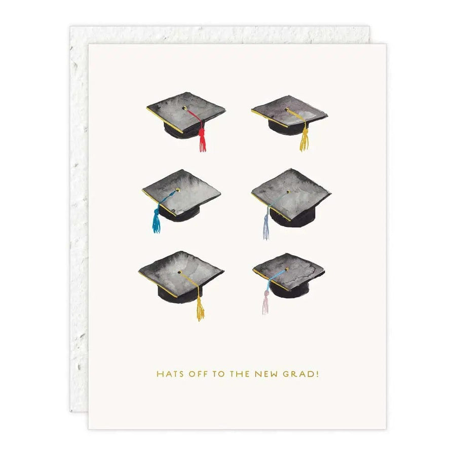 Seedlings Card Hats Off - Graduation Card