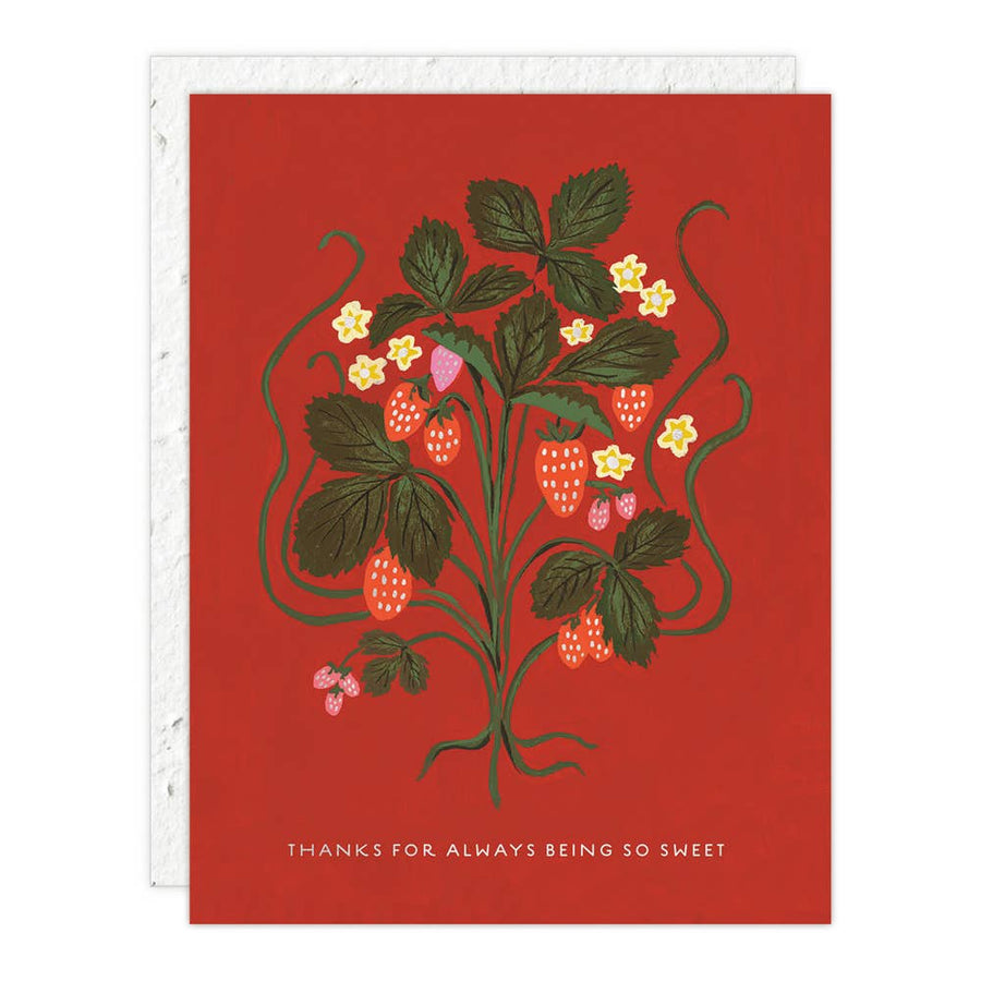 Seedlings Card Sweet Strawberry - Thank You Card