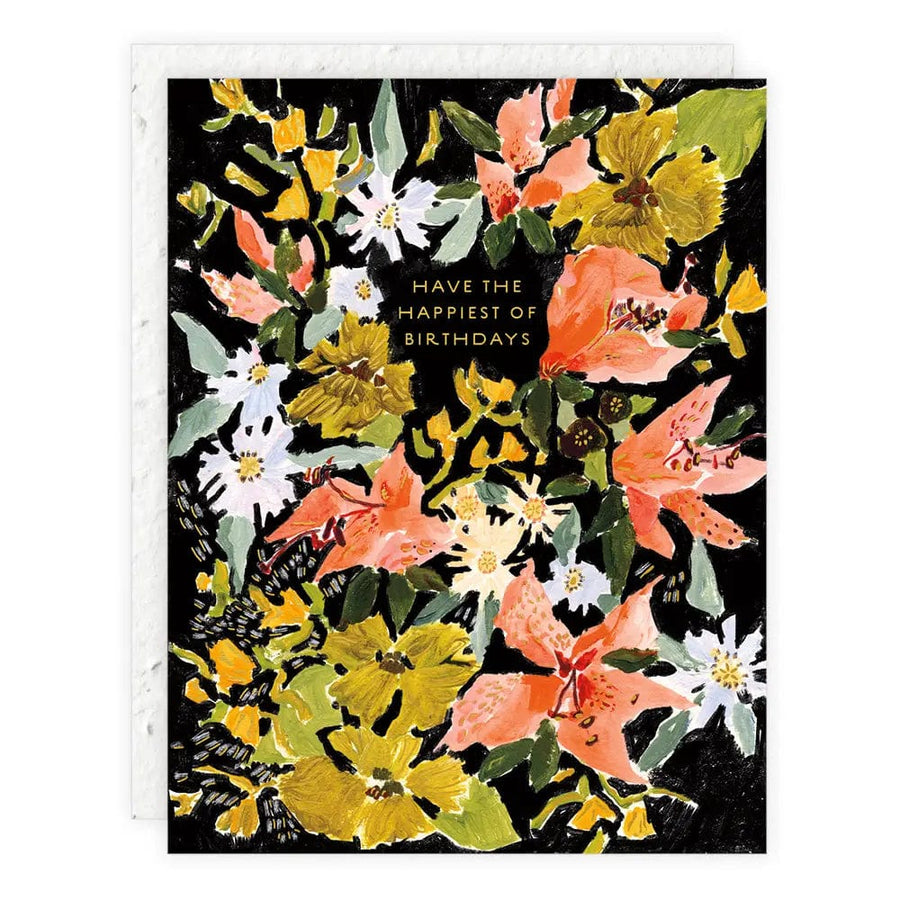 Seedlings Card Vintage Floral - Birthday Card