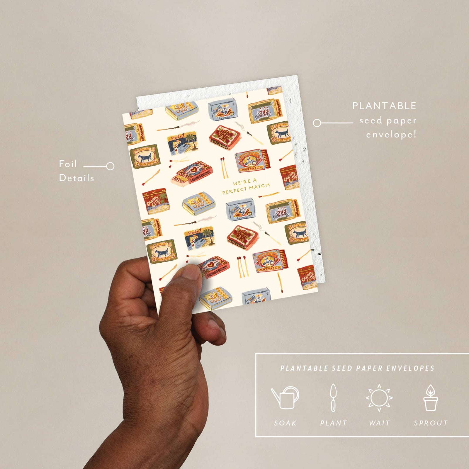 Seedlings Cards Matchbooks - Anniversary Card