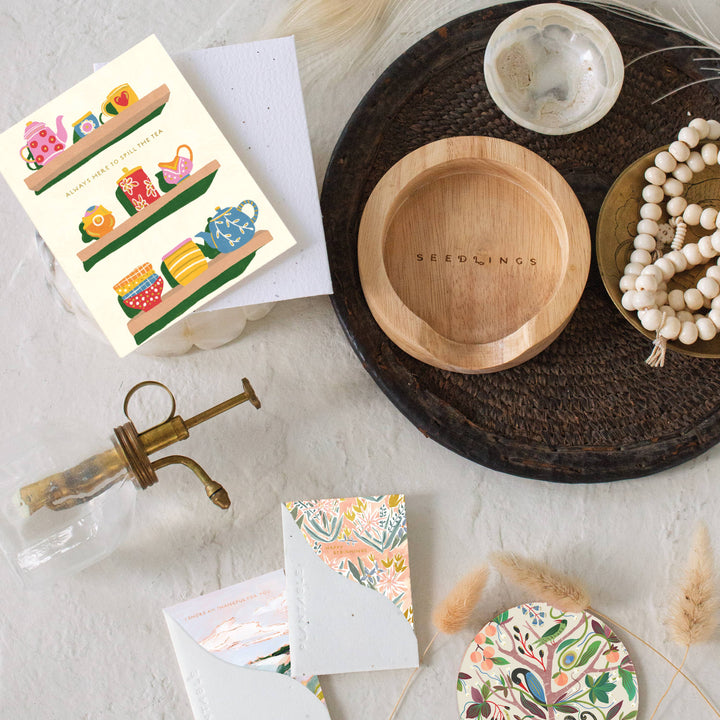 Seedlings Cards Spill the Tea - Love + Friendship Card