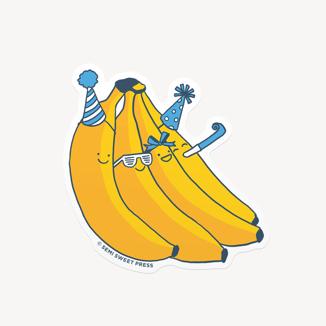 Semi Sweet Press Cards Party Bananas vinyl sticker