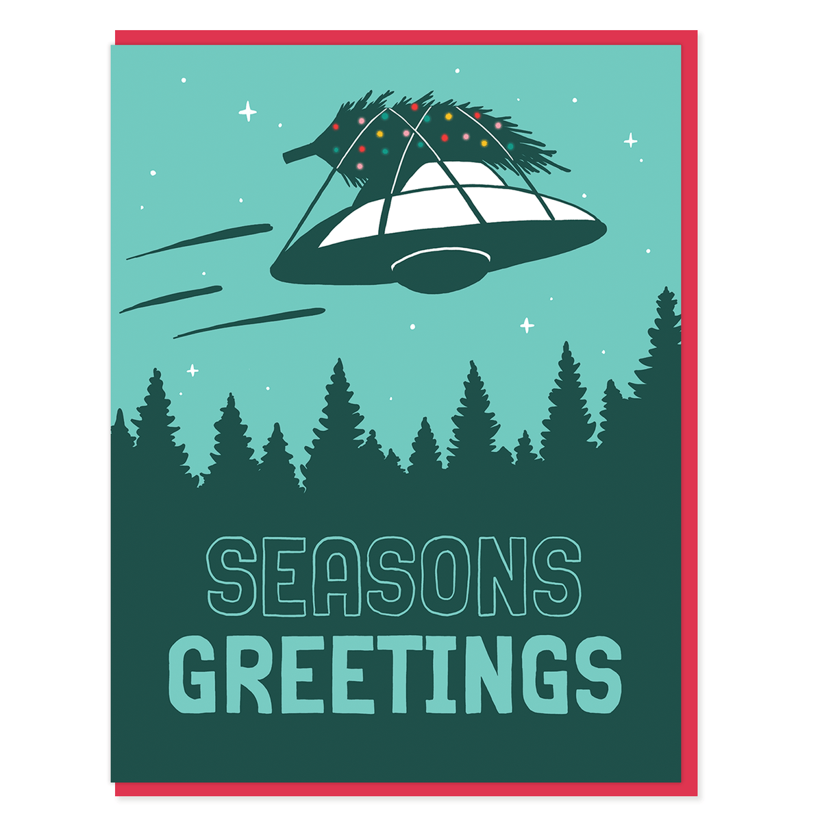 Semi Sweet Press Cards UFO Holiday Card