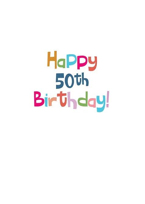 Shade Tree Greetings Cards 50th Birthday Card