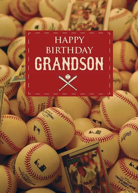 Shade Tree Greetings Cards Baseball Birthday Card Grandson