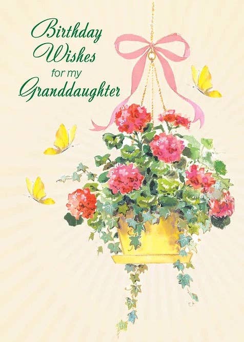Shade Tree Greetings Cards Birthday Card Granddaughter