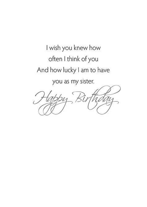 Shade Tree Greetings Cards Birthday Card Sister