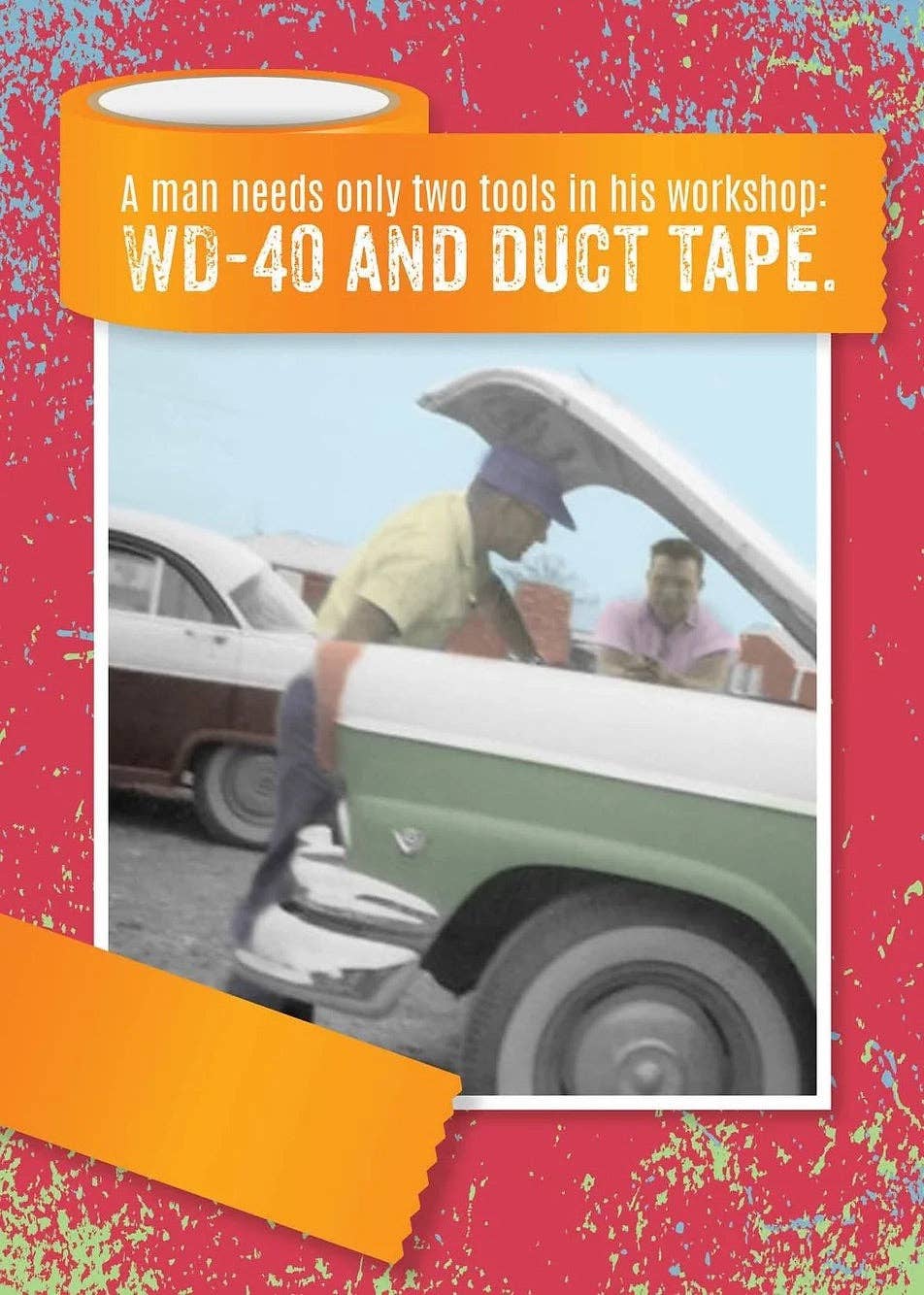 Shade Tree Greetings Cards Birthday Card “WD-40 and Duct Tape”