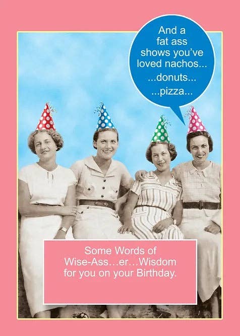 Shade Tree Greetings Cards Fat Ass Birthday Card